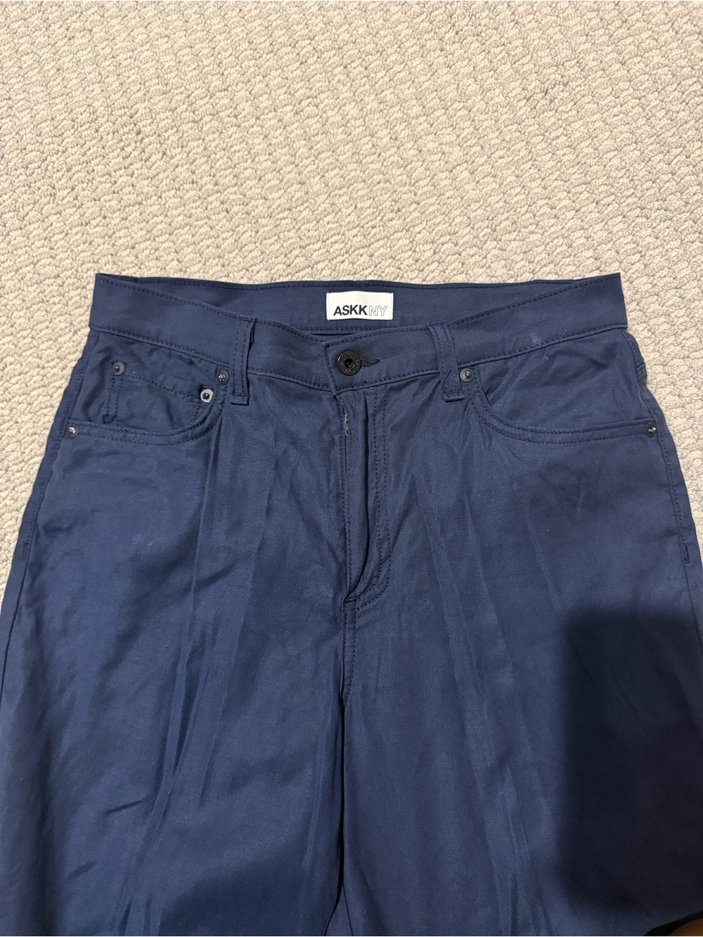 ASKK NY WIDE LEG NAVY BLUE PANT